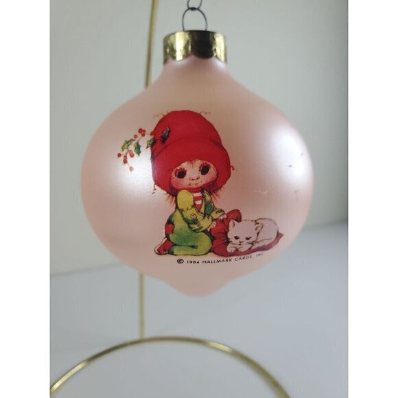 Vintage 1984 Hallmark Keepsake Pink Glass Ornament A Gift of Friendship *READ* - Picture 9 of 10
